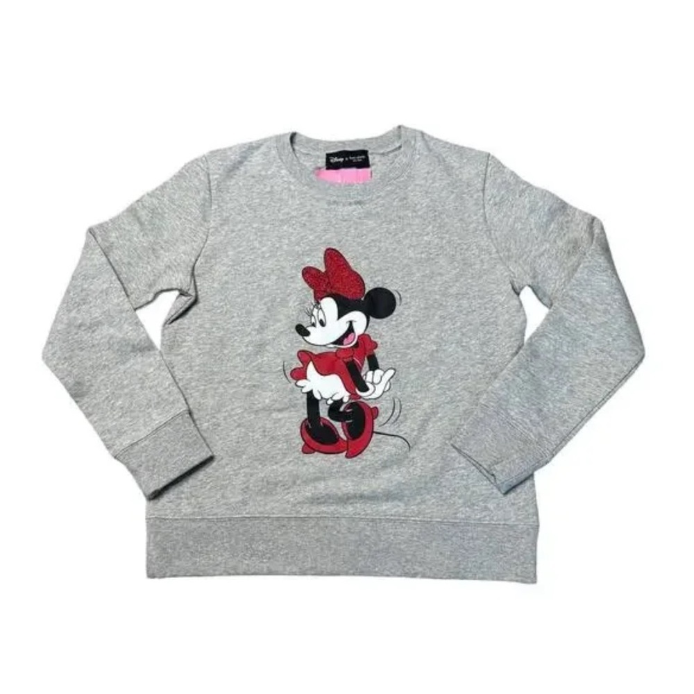 KATE SPADE New York Disney X Minnie Mouse Sweatshirt Gray size Medium NWT - Picture 2 of 7